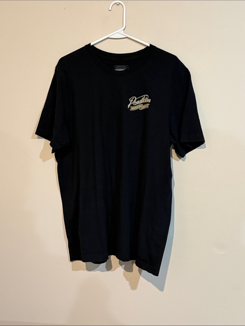 Pendleton Black Crewneck Tee with Script Logo